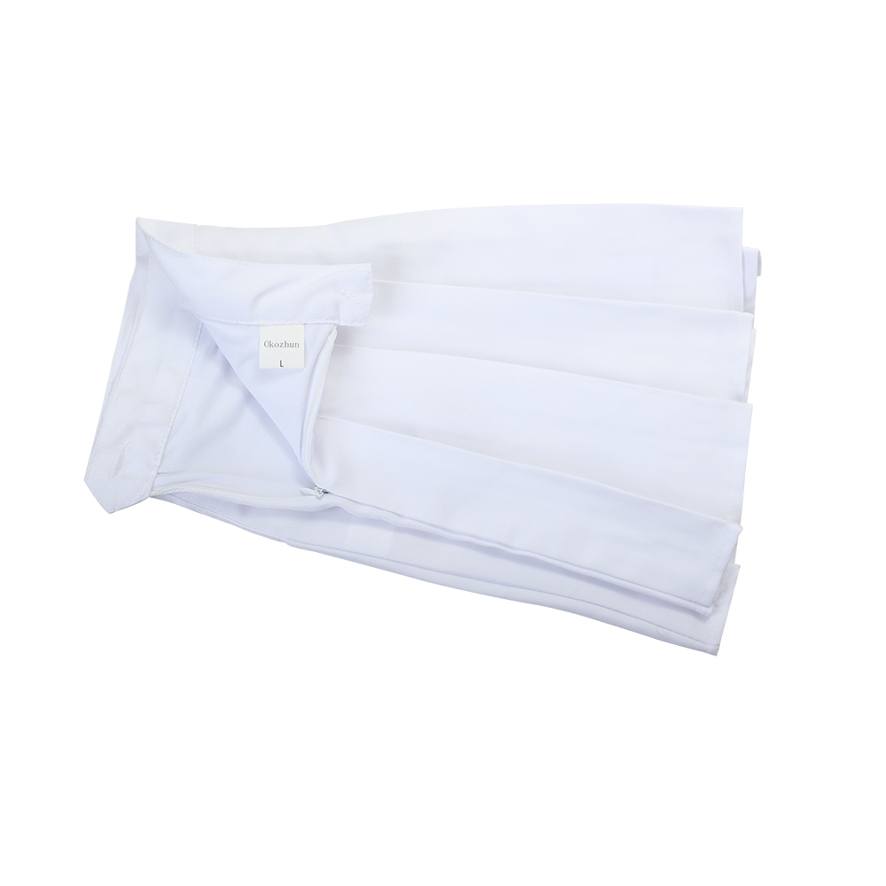 Okozhun Skirt pleated skirt white half skirt A-line mini skirt