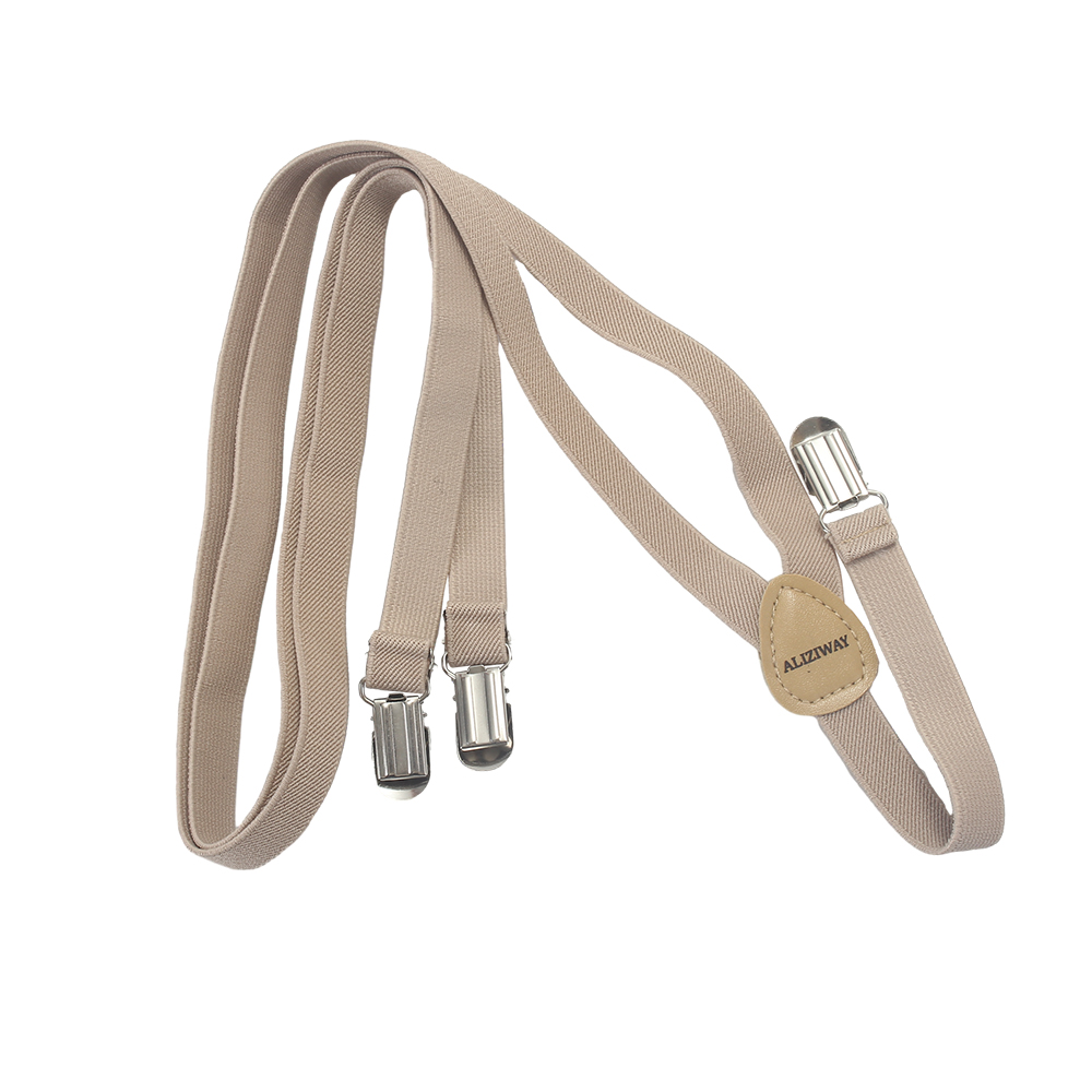 ALIZIWAY Suspenders, Y-Back Adjustable Solid Suspender,Pant Clips, Tuxedo Braces, Suspenders for Women and Men