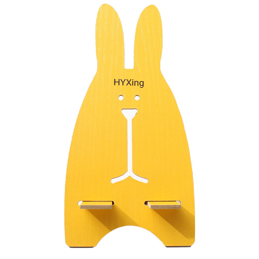 HYXing Lazy portable mobile phone holder,woodiness Cartoon phone holder can be assembled.