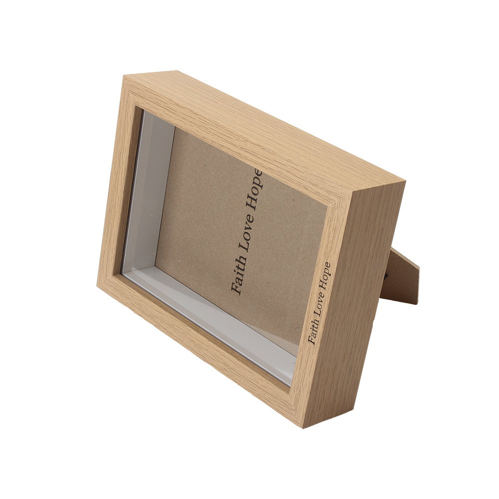 Faith Love Hope 3D Picture Frame Display Case,5x7-inch Shadow Box Frame for Desktop Display Collectibles,Plant Specimen and Photos