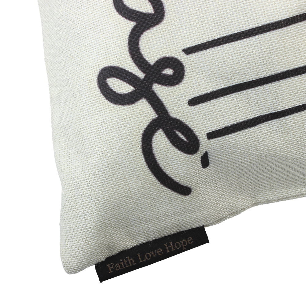 Faith Love Hope Pattern Cactus Throw Pillow (16 "x16") for Living Room, Bedroom, Sofa, Soft and Comfortable Pillow