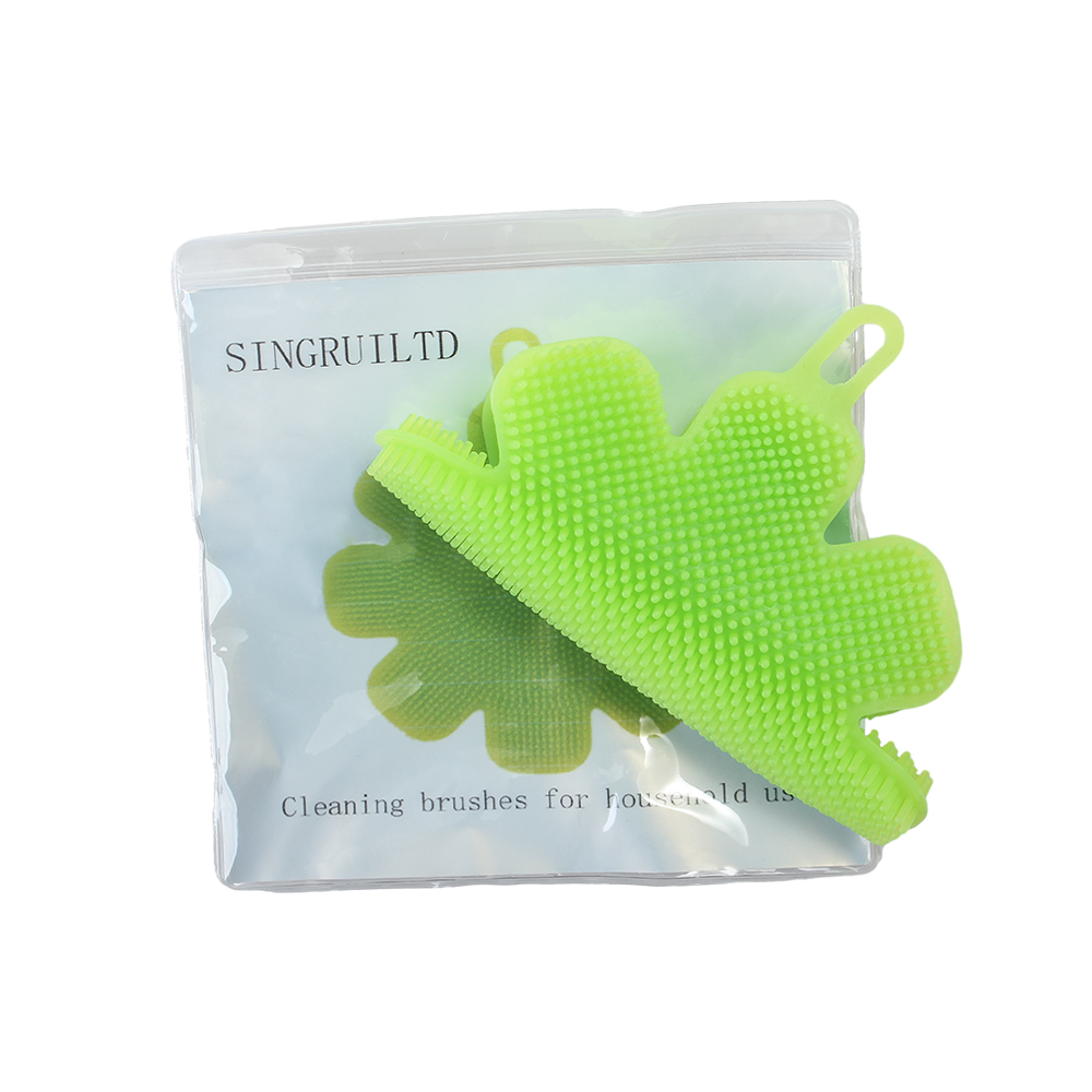 SINGRUILTD Household cleaning brush, Silicon Flower Cleaning Brush,Multi-Functional Silicone Kitchen Cleaning Brush