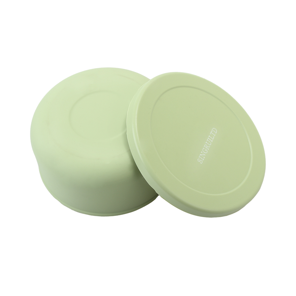 SINGRUILTD Kitchen container,soft silicone lunch box,sealed and fresh-keeping bowl,round with lid