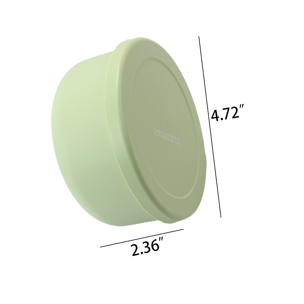 SINGRUILTD Kitchen container,soft silicone lunch box,sealed and fresh-keeping bowl,round with lid