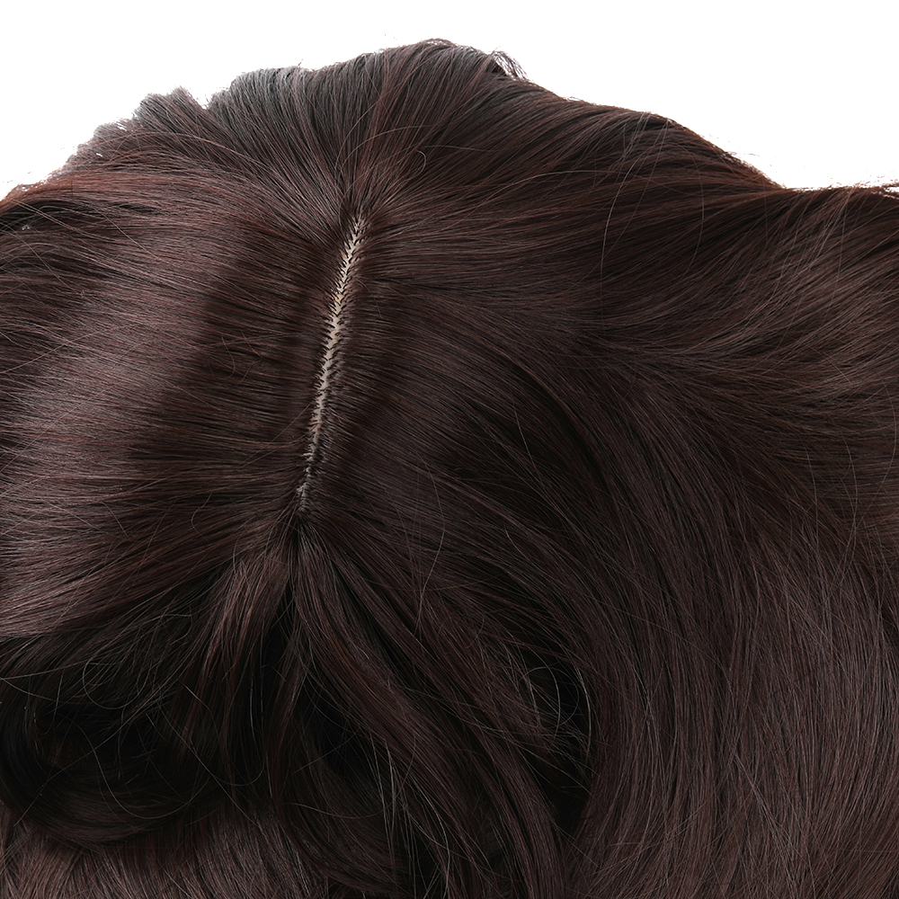 Laurinda Hair Human hair wig headwear , Natural Wavy Straight 18inch Hair Toppers for Women, full head cover