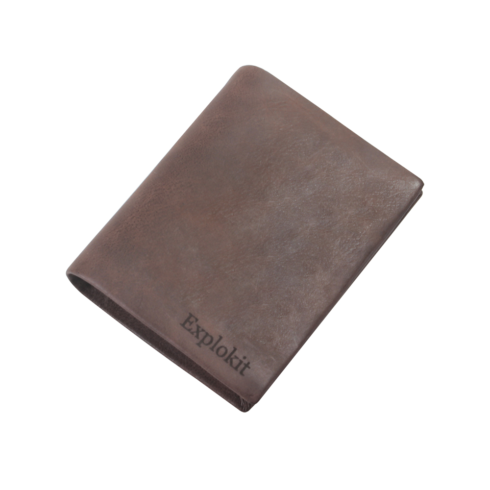 Explokit Wallet wallet with multiple card slots,Men's Leather Slim Bifold Wallet