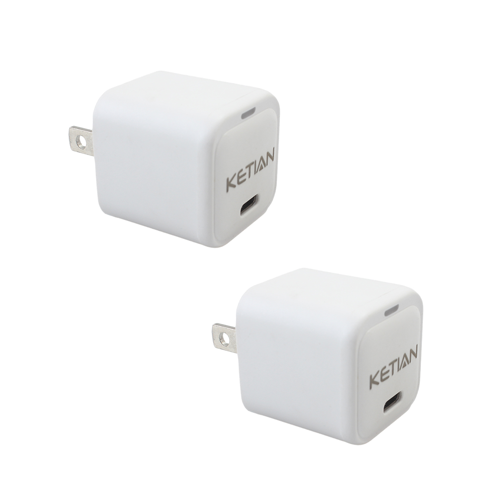 KETIAN USB charging port,USB C Charger,30W Fast PD Phone Charger Wall Charger,Compatible with iPhone,Galaxy, iPad Pro ect (2-Pack)