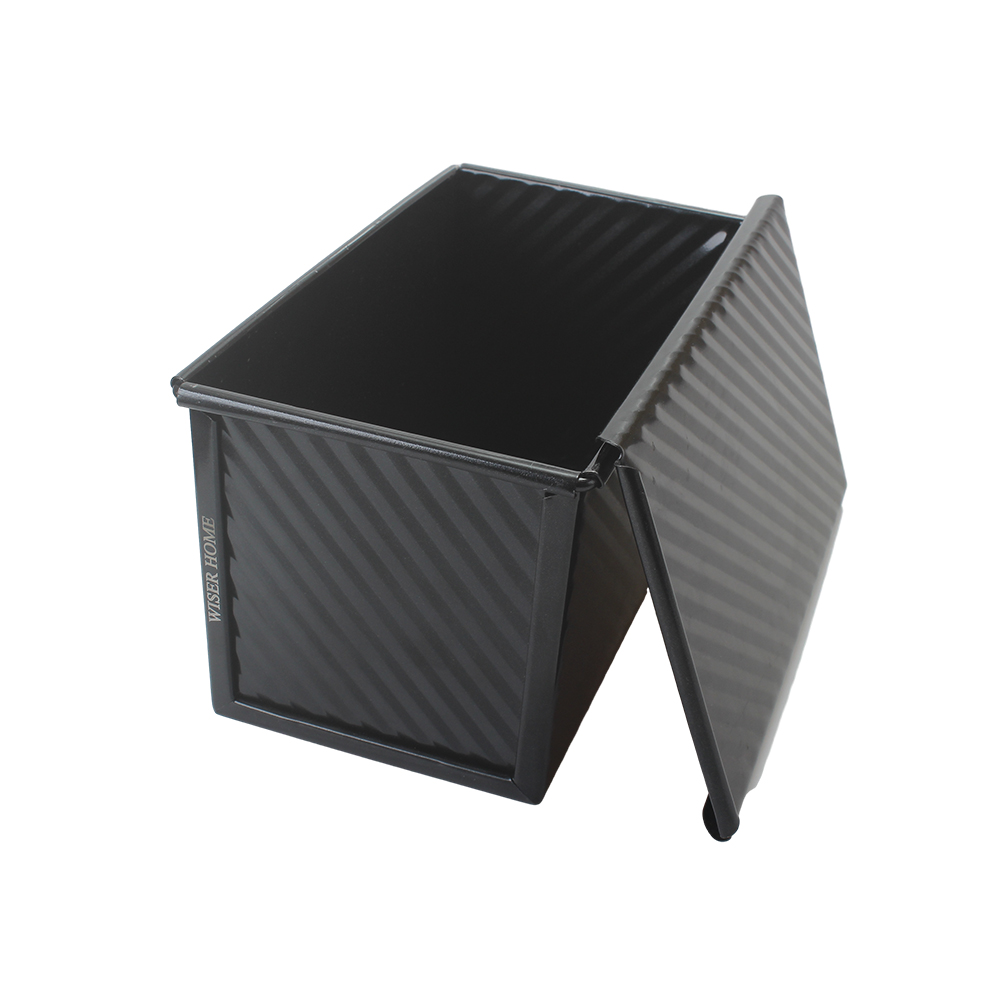 WISER HOME Kitchen baking tray, cookware, 1 lb Non-Stick Bread Toast Mold,Carbon Steel Bread Toast Mold with lid