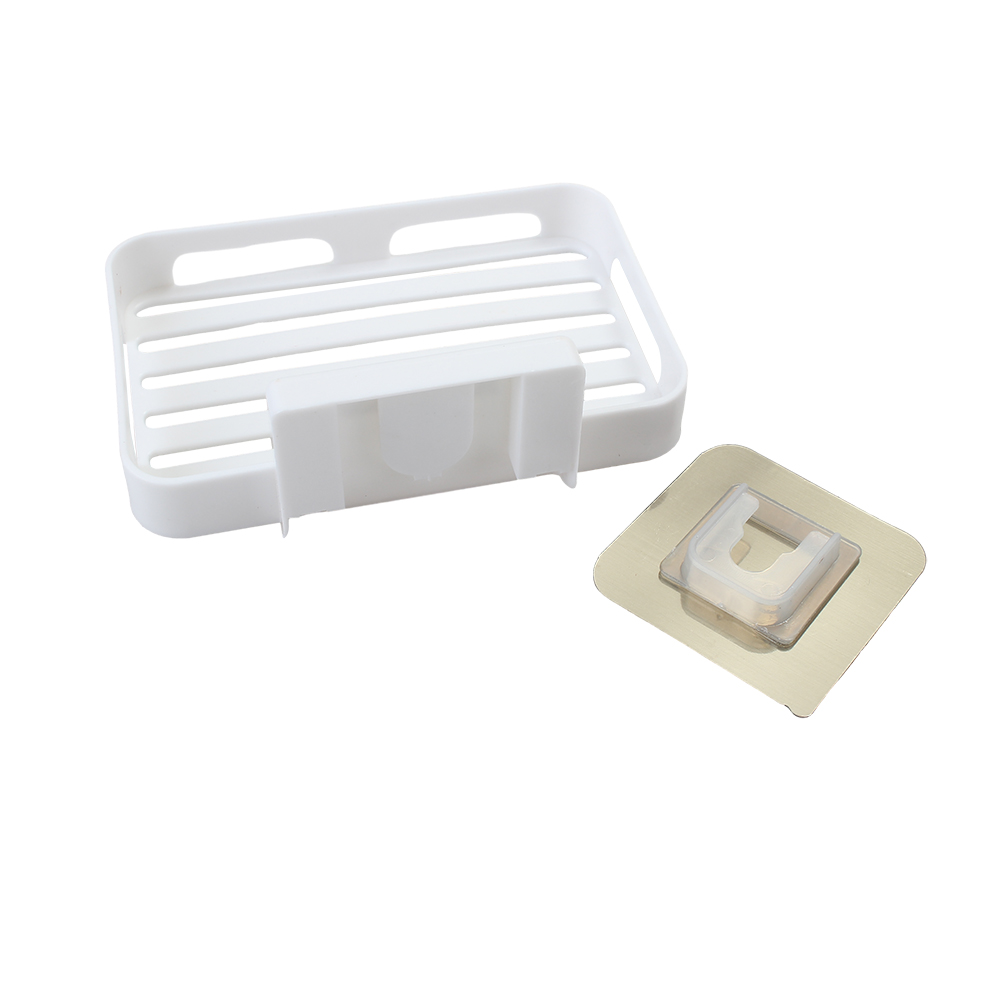 HouseDeco Soap box, Soap Drain Rack,Self-Adhesive Wall-Mounted, for Bathroom Shower ,Kitchen