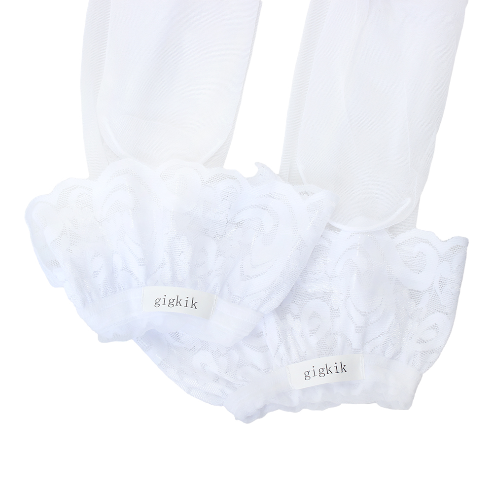 gigkik High thigh stockings with white lace edges and silicone anti slip ultra-thin sexy thigh stockings