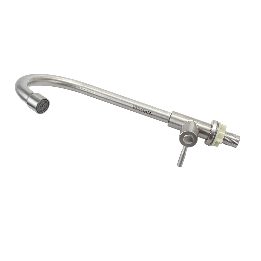 VIKOBIN Special faucet for kitchen, 360 Degree Swivel stainless steel faucet, Bar Deck Mount Cold Faucet,Cold Water Only Kitchen Faucet