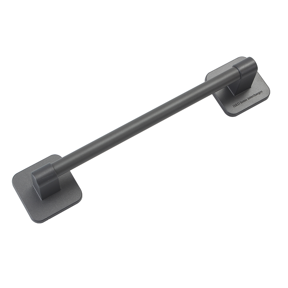 H&D home interchanges Bathroom towel rack, Self-Adhesive Towel Holder,No Drilling Towel rack for bathroom bedroom, stainless steel black