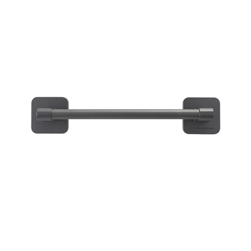 H&D home interchanges Bathroom towel rack, Self-Adhesive Towel Holder,No Drilling Towel rack for bathroom bedroom, stainless steel black