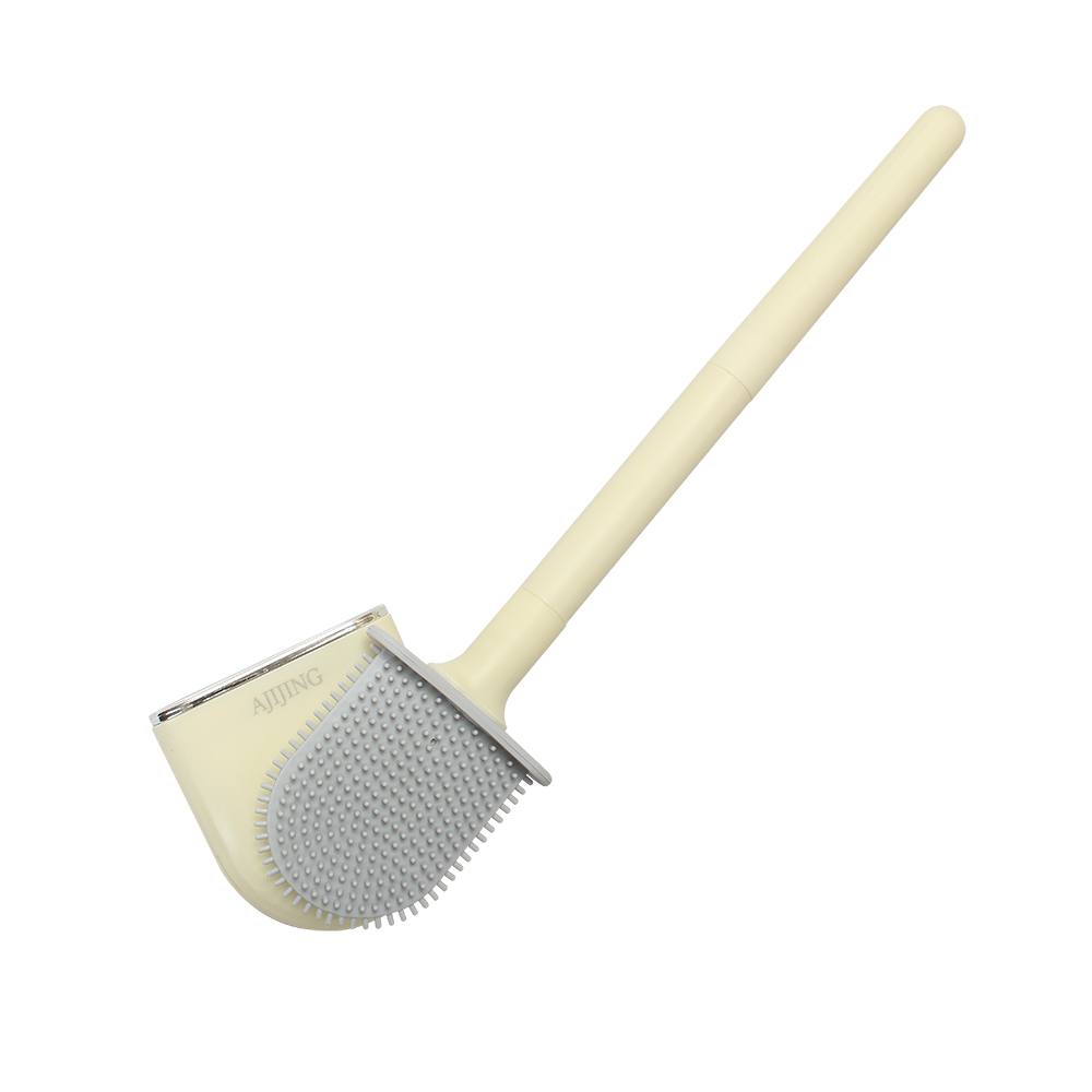 AJIJING Toilet brush and toilet holder kit, 360 ° household long handled toilet brush with no dead corners, cleaning tool