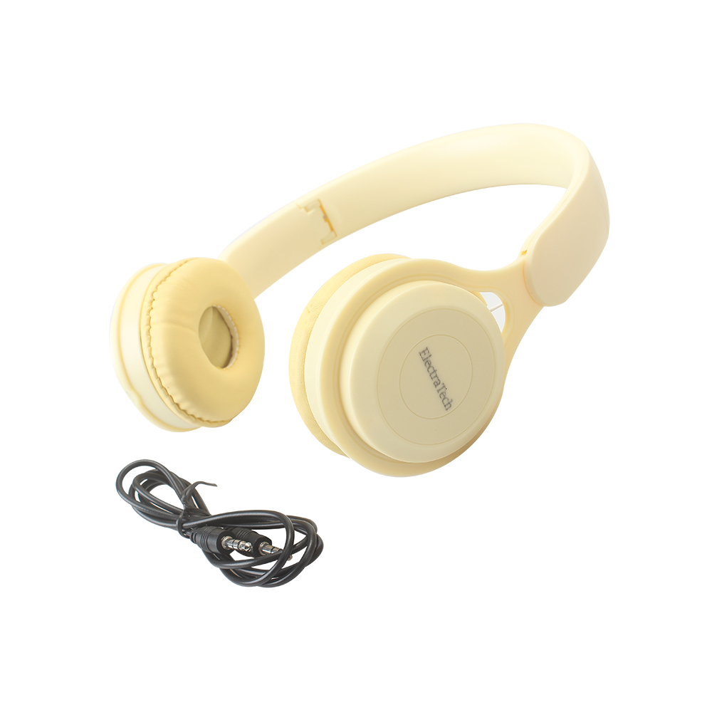 ElectraTech Headphones, Foldable Bluetooth earphones with Built-in Mic, universal for mobile phones, iPads, and Tablet