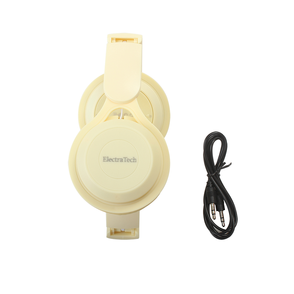 ElectraTech Headphones, Foldable Bluetooth earphones with Built-in Mic, universal for mobile phones, iPads, and Tablet