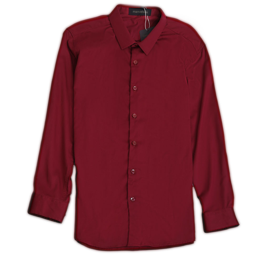 Manvelous Shirts, Men's wine red Long Sleeve Shirt XL