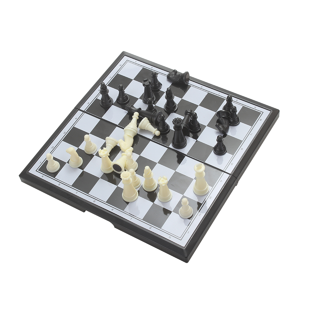 BLLRC 9.84"International Chess Game Mini Foldable Mat Magnetic Chess Set ﻿