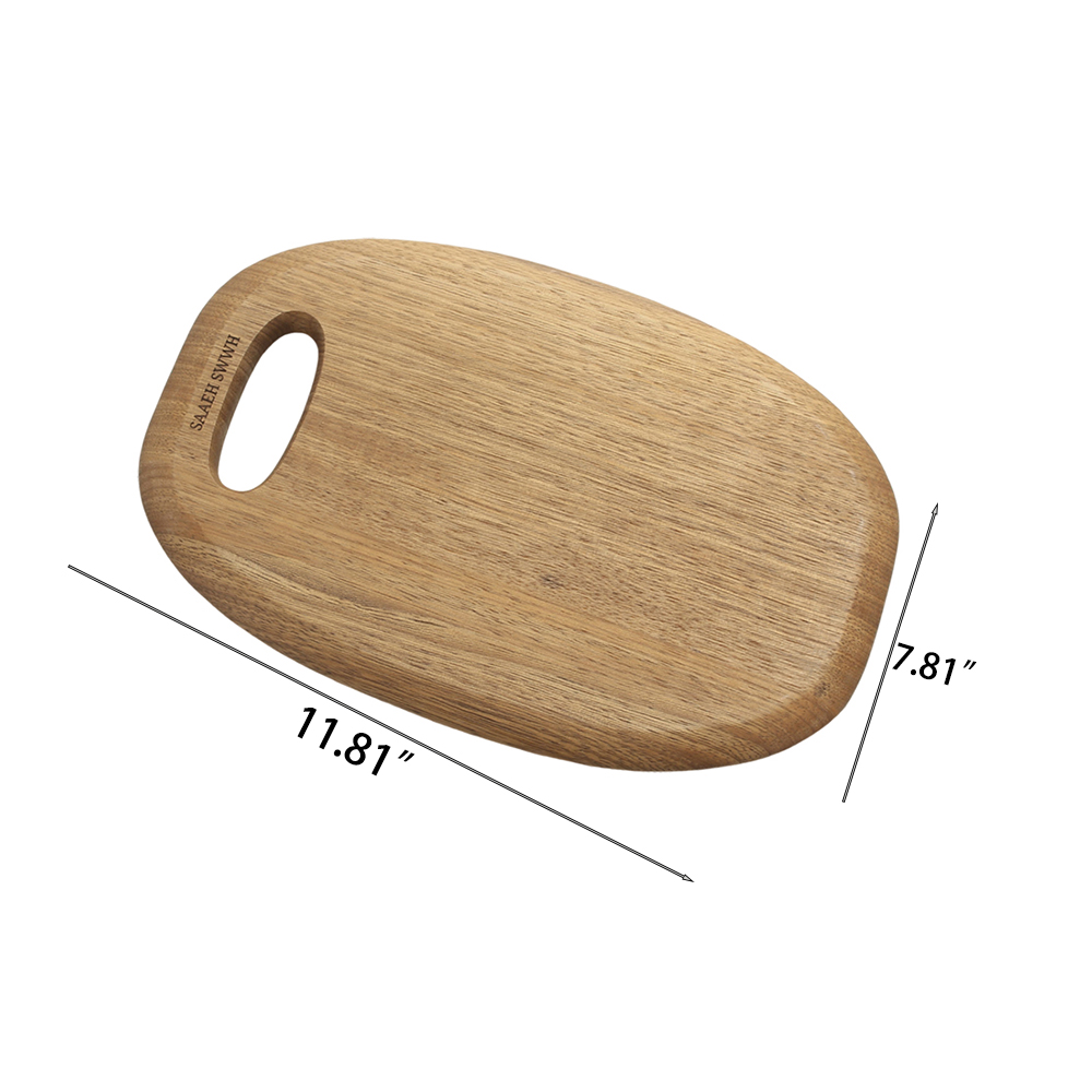 SAAEH SWWH Kitchen Chopping board, oval solid wood cutting board, anti mold double-sided cutting board