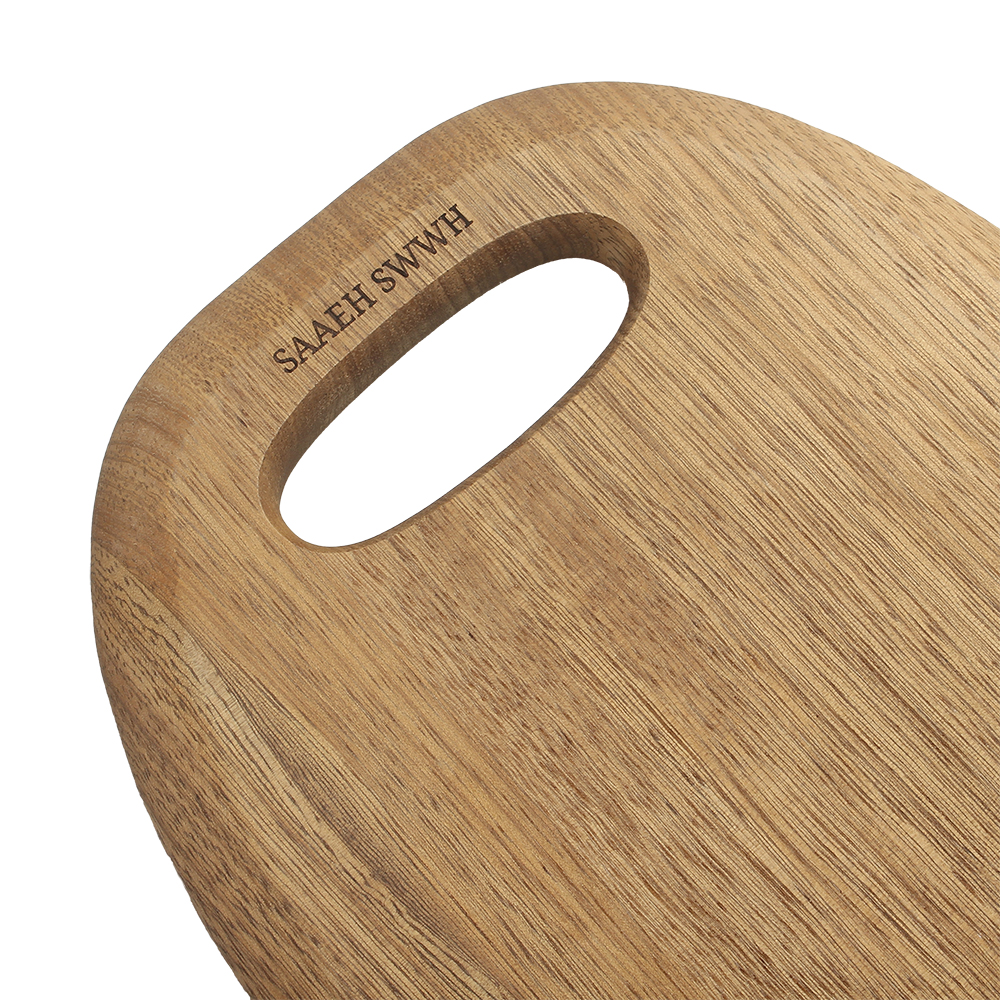 SAAEH SWWH Kitchen Chopping board, oval solid wood cutting board, anti mold double-sided cutting board