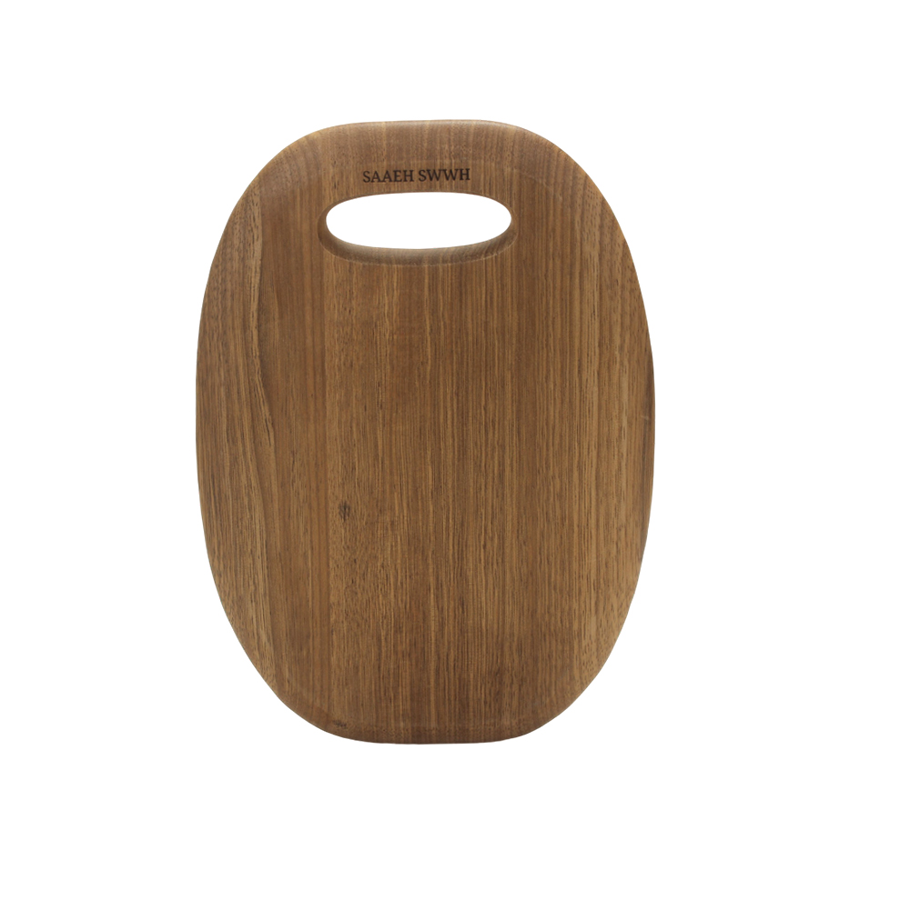 SAAEH SWWH Kitchen Chopping board, oval solid wood cutting board, anti mold double-sided cutting board