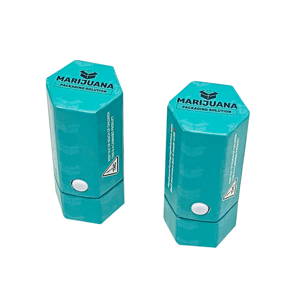 MARIJUANA PACKAGING SOLUTION Child-proof Hexagon Cartridge Box