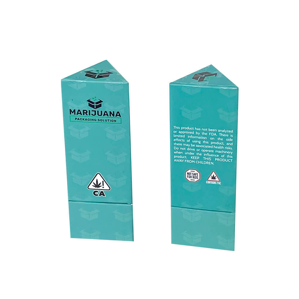 MARIJUANA PACKAGING SOLUTION Child-Resistant Triangle Cartridge Box
