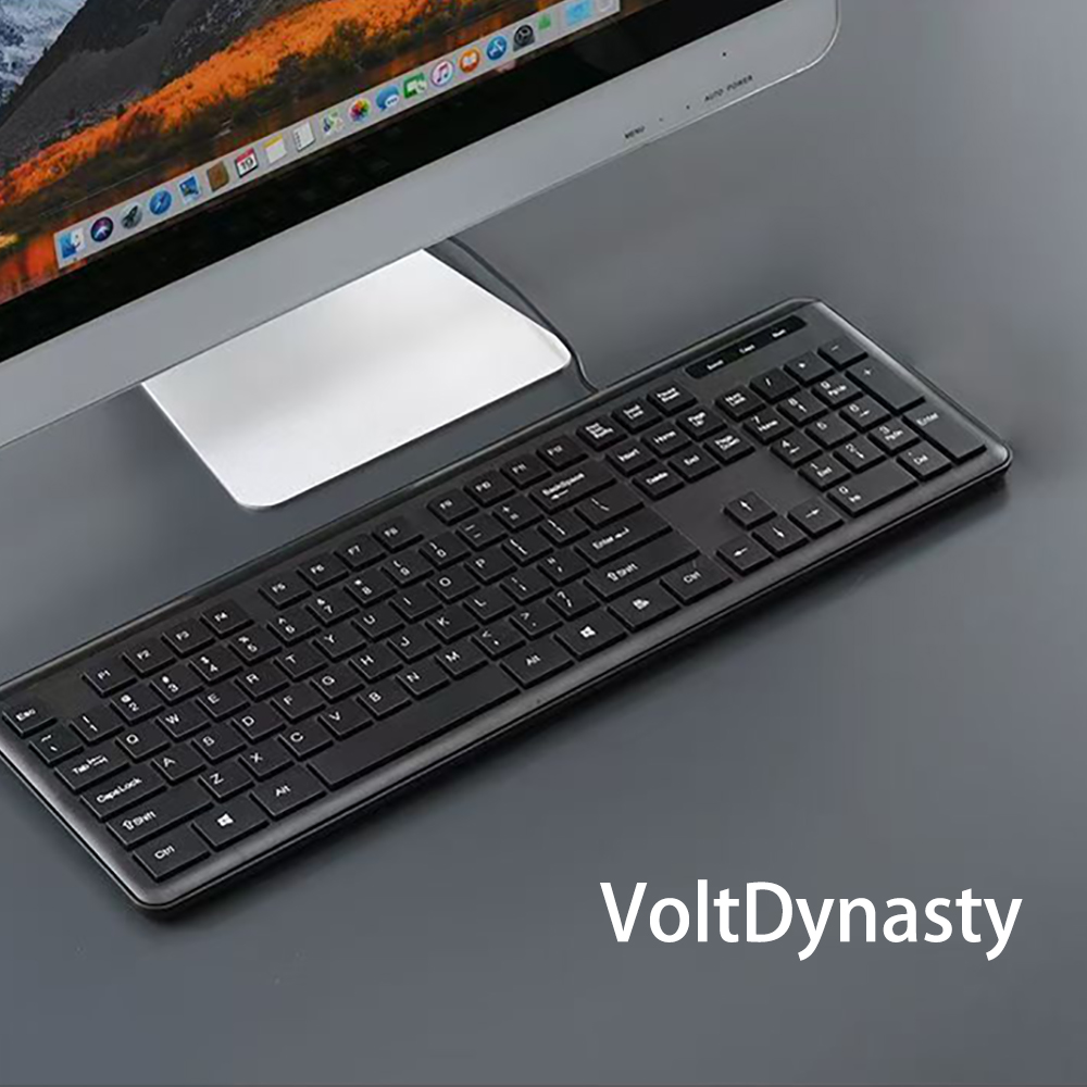 VoltDynasty Wired USB Computer keyboard,office home desktop computer universal silent keyboard