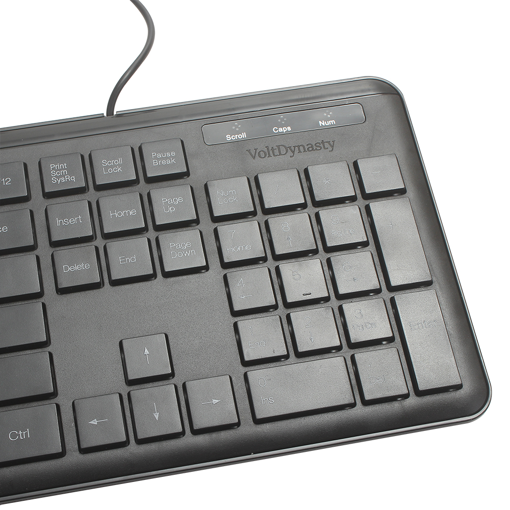 VoltDynasty Wired USB Computer keyboard,office home desktop computer universal silent keyboard