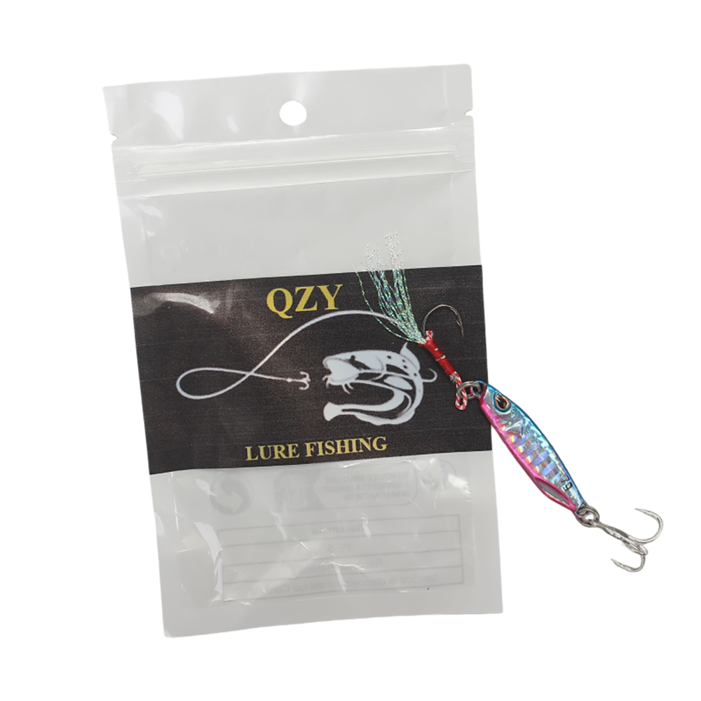 QZY Fishing gear, Vib sequins, curled mouth fishing bait, fake fish, three hook fishing gear(2 Pack)
