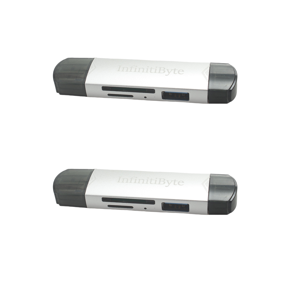 InfinitiByte Memory card readers,Typec high-speed USB 3.0 reading SD/TF dual-purpose multifunctional card reader available on mobile phones and computers