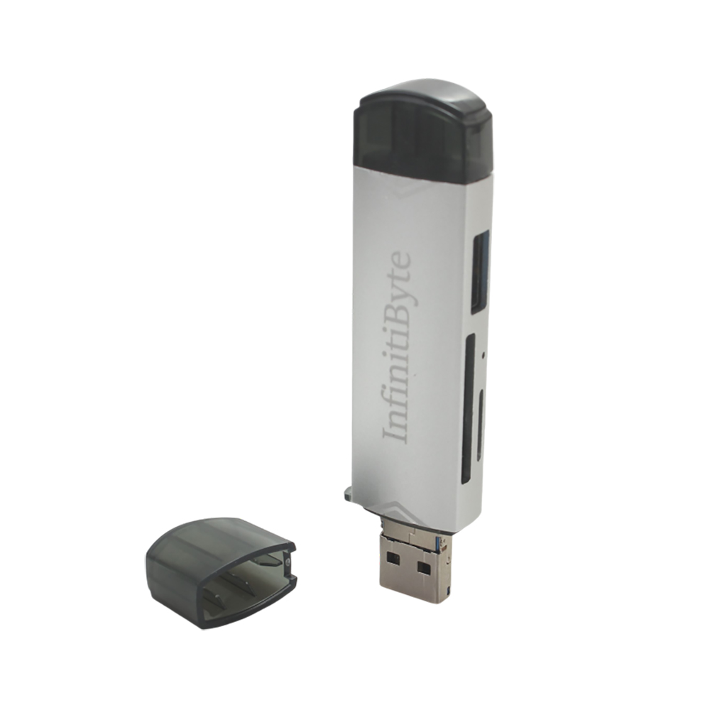 InfinitiByte Memory card readers,Typec high-speed USB 3.0 reading SD/TF dual-purpose multifunctional card reader available on mobile phones and computers