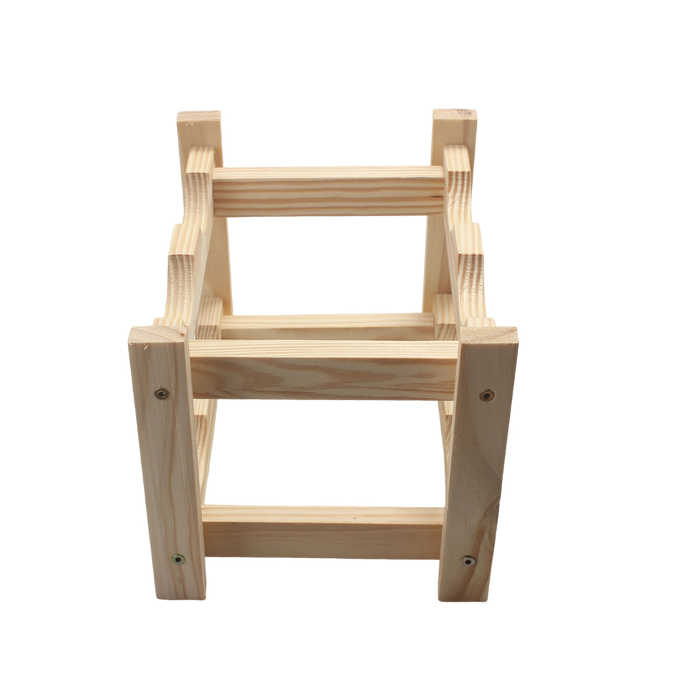 LuxeVib Bottle Rack, Red Wine Bottle Rack, Small Solid Wood Red Wine Display Rack