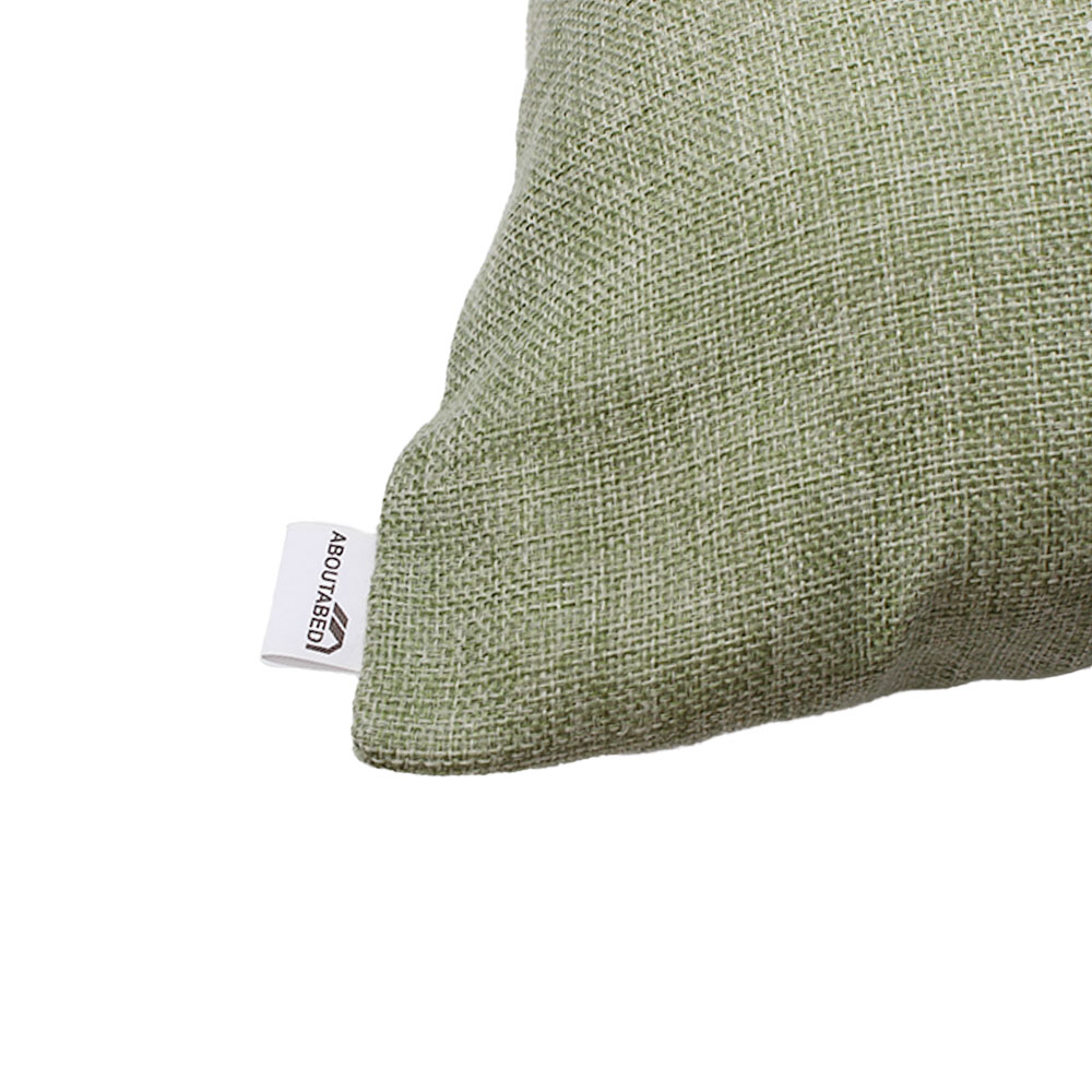 Aboutabed Set of 2 Linen Decorative Square Throw Pillow Covers for Sofa Couch Decoration，15.6x15.6 Inches(40cm)