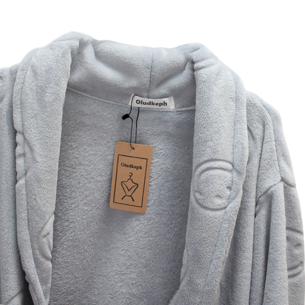 Oludkeph Bathrobe,Coral Plush Bathrobe,Winter Sleeping Robe for Men and Women