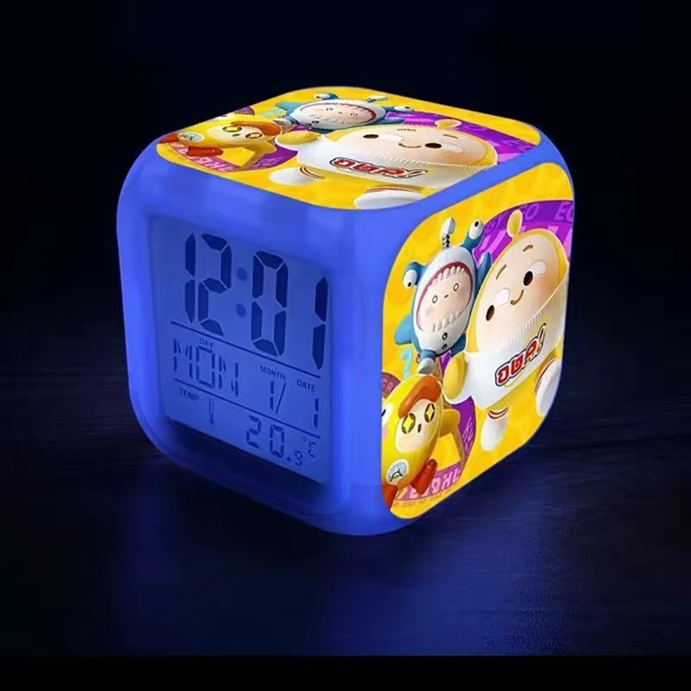 YOBZUO Multi-function electronic device for children's rooms,Alarm Clock for Kids Toddlers with Temperature Gauge Clock Date and Night Light
