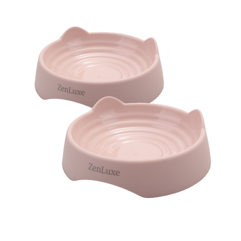 ZenLuxe Pet tableware,PP Pet Bowl with Thread,Feeding Bowl for Cats Dog