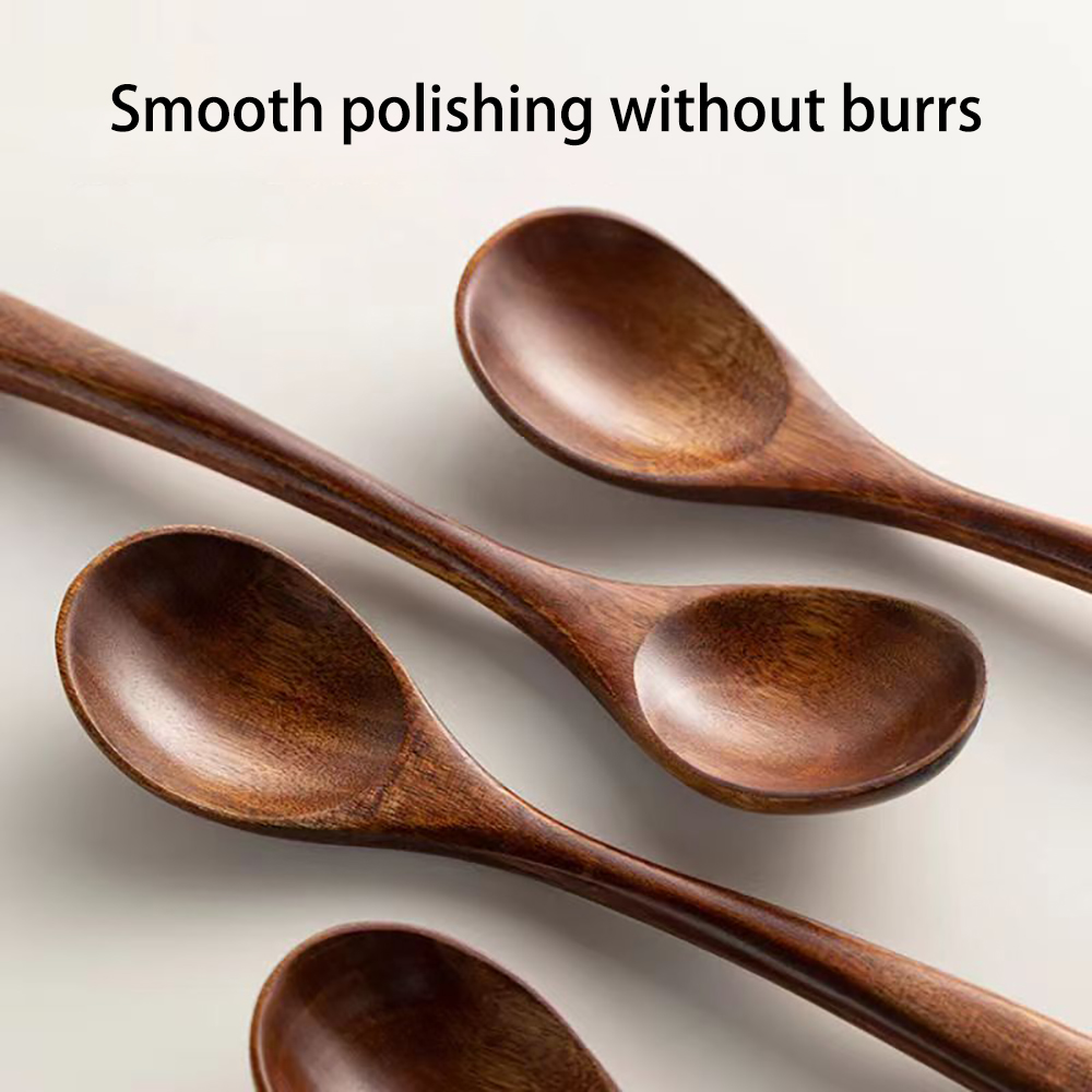ZOXY Wooden cooking spoon, household spoon for drinking soup and eating spoon