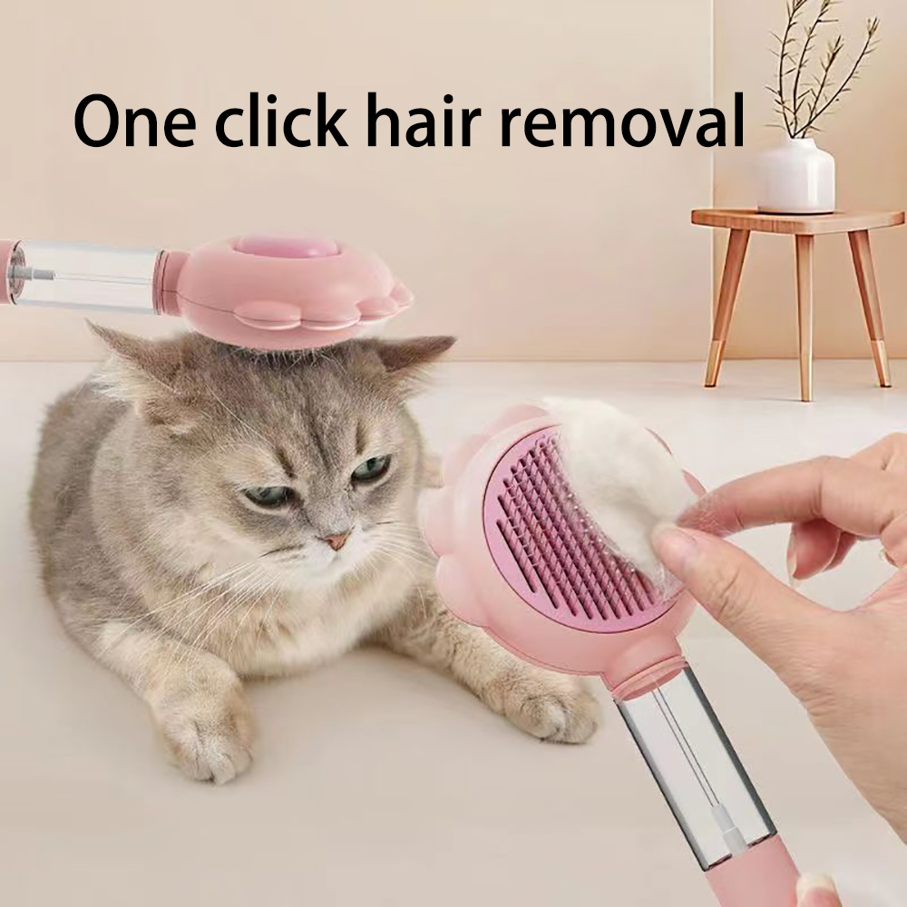 ZERBI Pet Brushes,Pet Shedding Brush for Cats Dogs,Pet Grooming Brush with Self-Cleaning Button