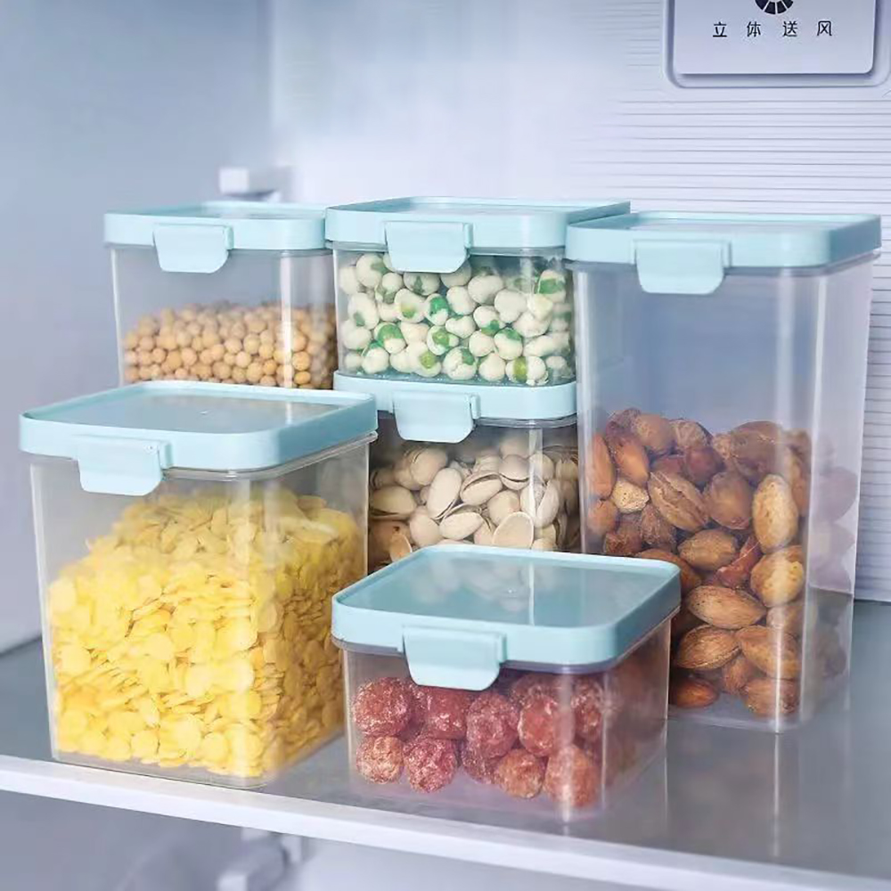 ZERBI Household or kitchen containers, 400ml/800ml capacity, food grade transparent sealed cans, snack storage boxes