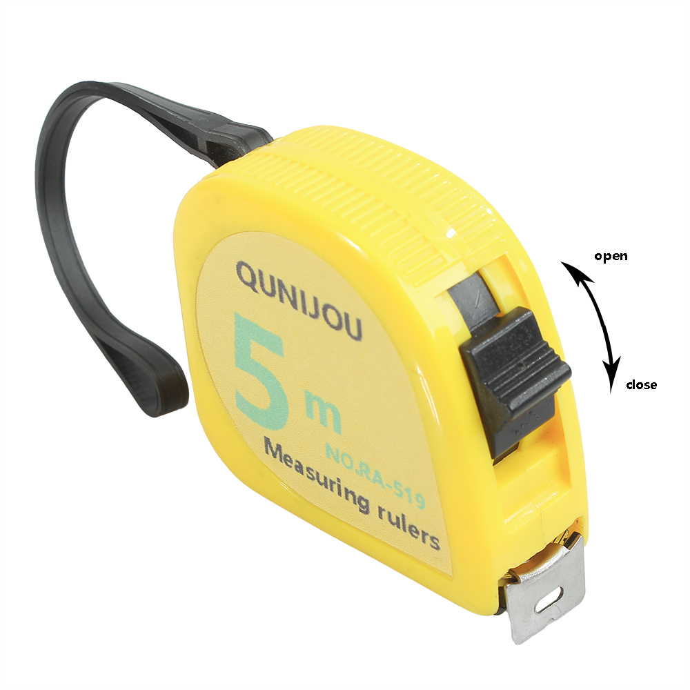 QUNIJOU Measuring rulers,16 feet Retractable Measuring rulers Power Grip Lock Metric Imperial Belt Clip Sturdy.