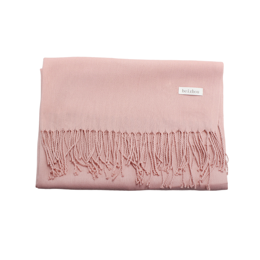 beizhou Scarves,imitation cashmere solid color tassel versatile warm shawl scarf