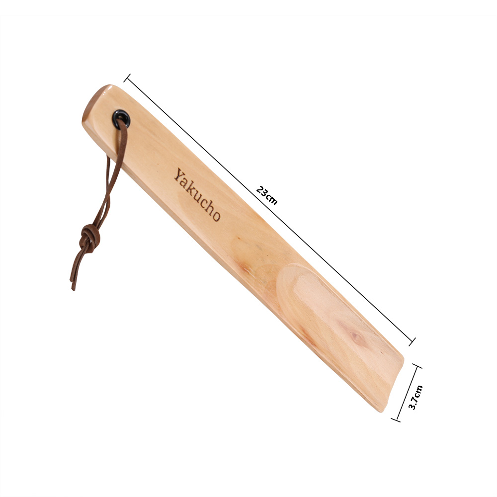 Yakucho wood Shoe Horn,Perfect Shoe Horns for Men, Women, Kids - Travel Shoe Horn(23x3.7CM)