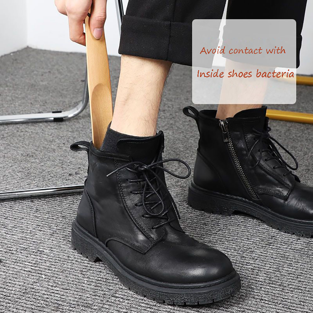 Yakucho wood Shoe Horn,Perfect Shoe Horns for Men, Women, Kids - Travel Shoe Horn(23x3.7CM)