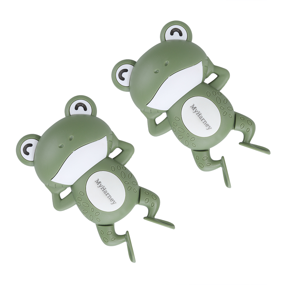 MYHARNEY swimming little frog baby wind-up toys floating frog bath funny water chain clockwork toy(2PCS)
