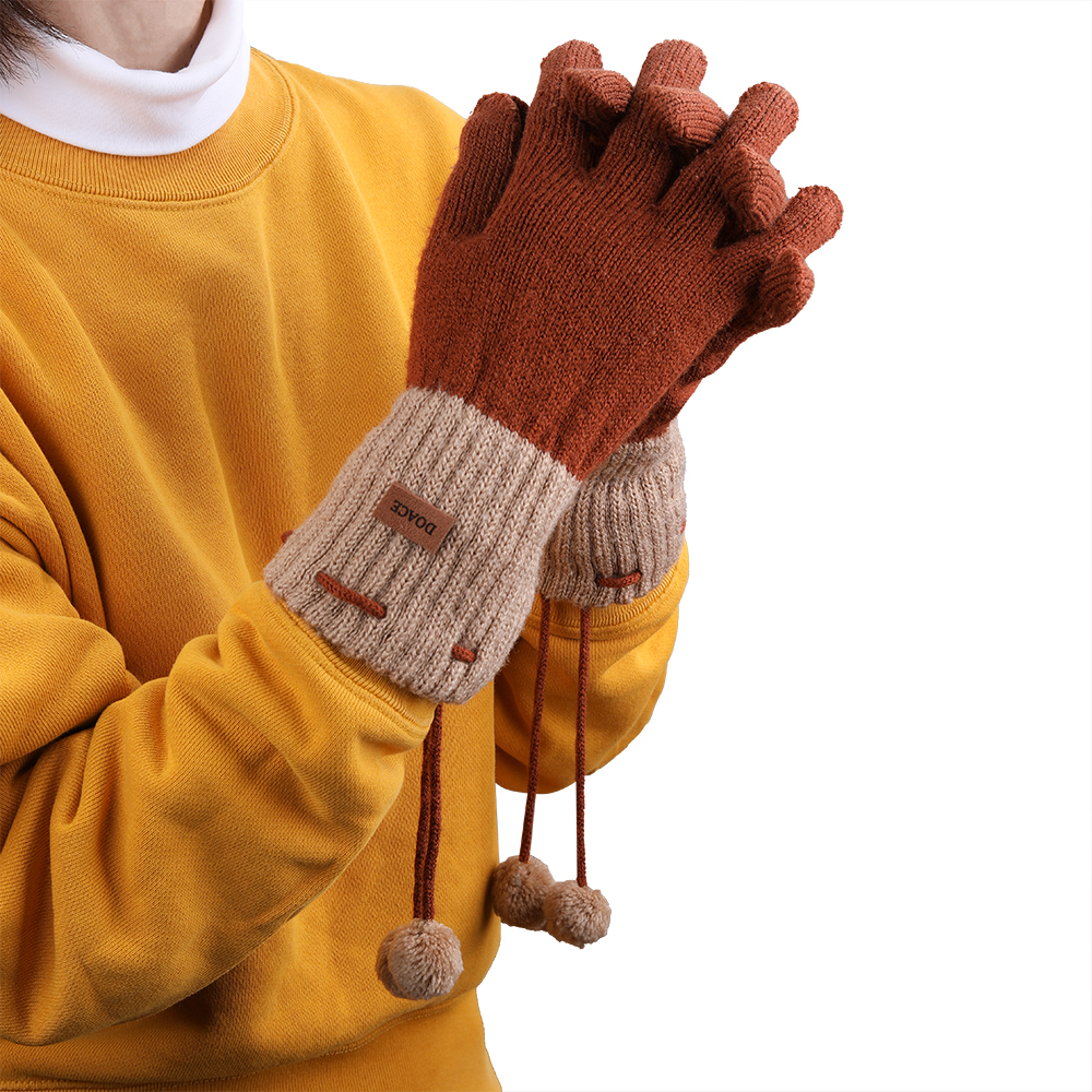 DOACE Lady Knitted gloves Cute Winter Gloves