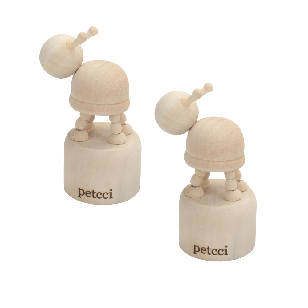 Petcci Wooden Statuettes,2pcs Turtle Puppet Wooden Animal Table Top Home Decorations