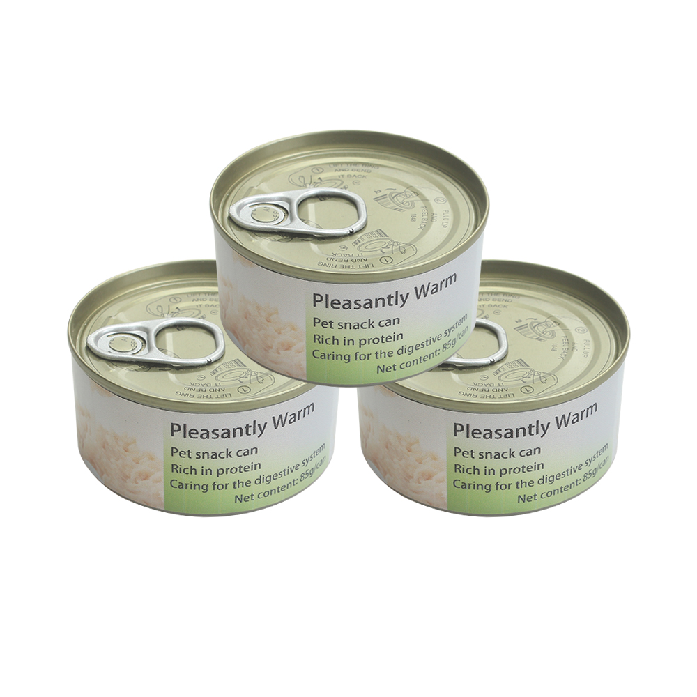 Pleasantly Warm Pet snacks, Wet Cat Food, Ingredient Canned Food for Cat, Chicken Breast in Broth(Pack of 3)