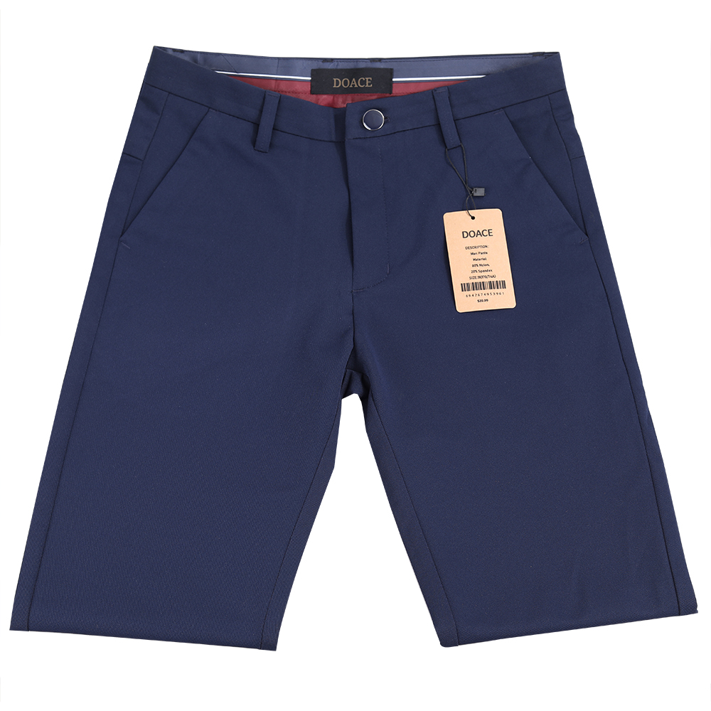 DOACE MEN'S PANTS-FIT WRINKLE-RESISTANT PLEATED TROUSERS