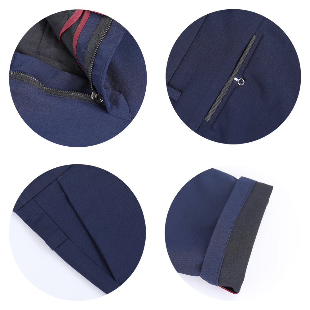 DOACE MEN'S PANTS-FIT WRINKLE-RESISTANT PLEATED TROUSERS